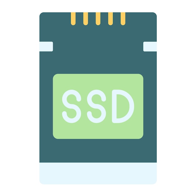 Vector icon stijl van de ssd-kaart