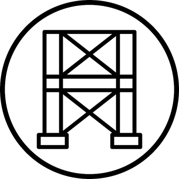 Icon stijl van de steiger