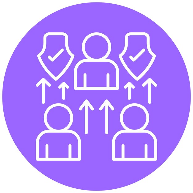 Icon stijl van de toezichthoudende autoriteit voor vectorontwerp