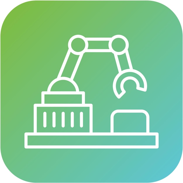 Icon stijl van de vectorontwerpassemblagemachine