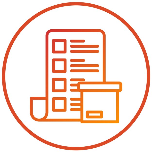 Icon stijl van de vectorontwerpboxlijst