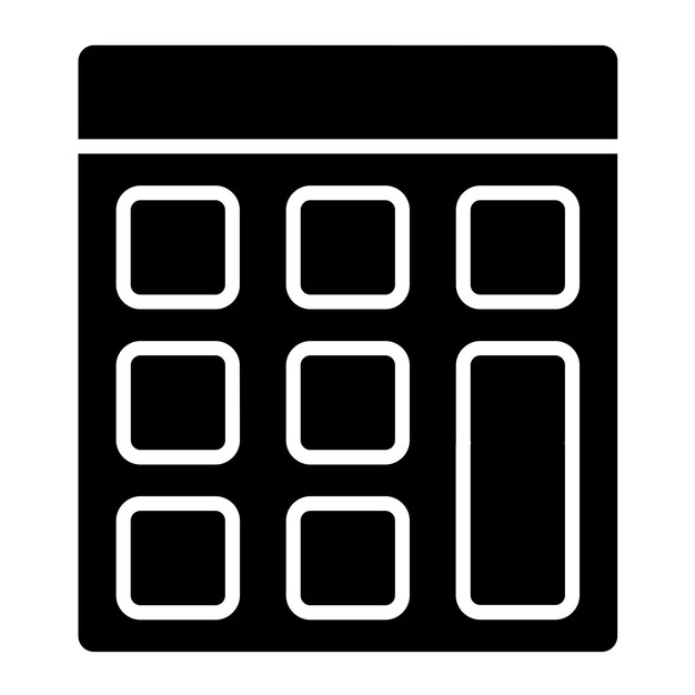 Icon stijl van de vectorontwerpcalculator