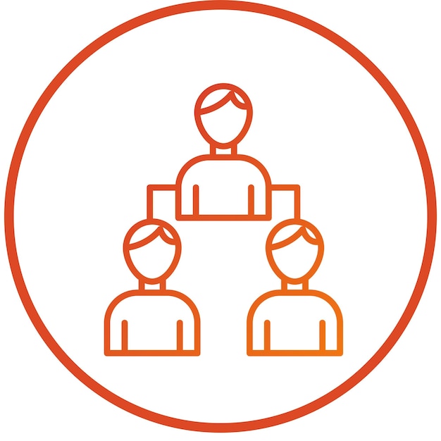 Icon stijl van de vectorontwerpgroepleider