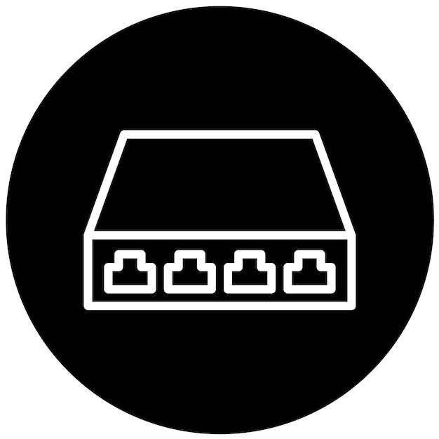 Icon stijl van de vectorontwerphub