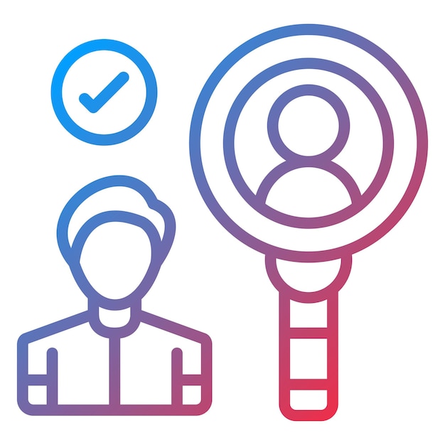 Icon stijl van de vectorontwerpidentificator