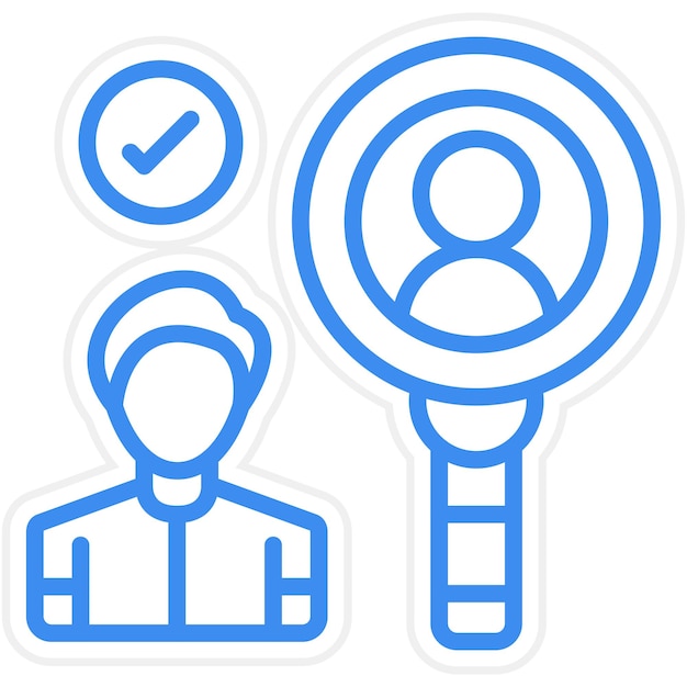 Icon stijl van de vectorontwerpidentificator