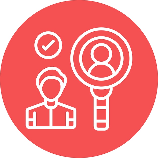 Icon stijl van de vectorontwerpidentificator