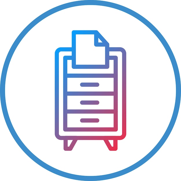 Icon stijl van de vectorontwerpkast