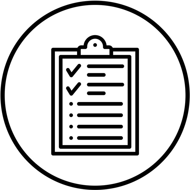 Icon stijl van de vectorontwerplijst