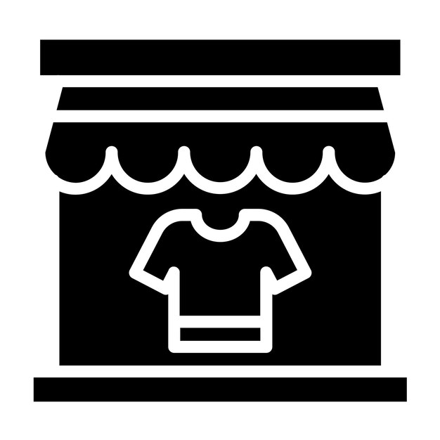 Icon stijl van de vectorontwerpmarkt