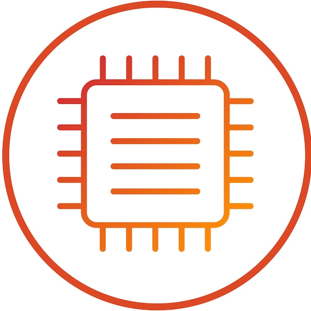 Icon stijl van de vectorontwerpmicrocontroller