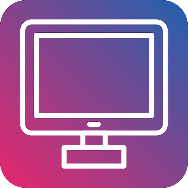 Icon stijl van de vectorontwerpmonitor