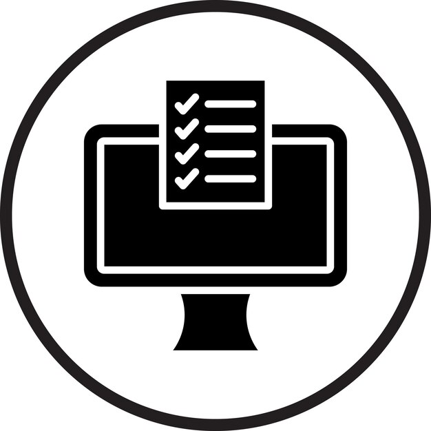 Icon stijl van de vectorontwerpmonitor