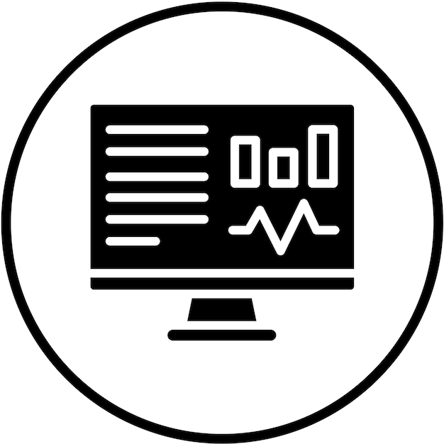 Icon stijl van de vectorontwerpmonitor