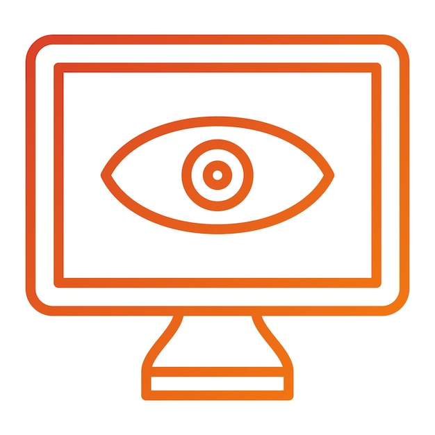 Icon stijl van de vectorontwerpmonitor