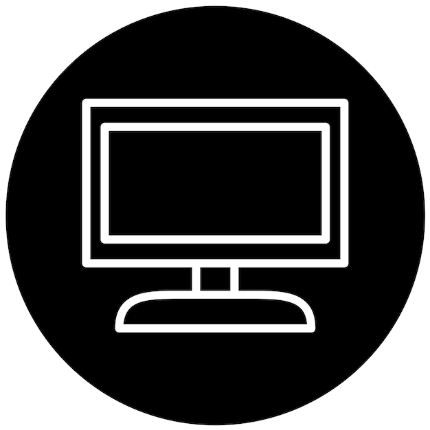 Icon stijl van de vectorontwerpmonitor