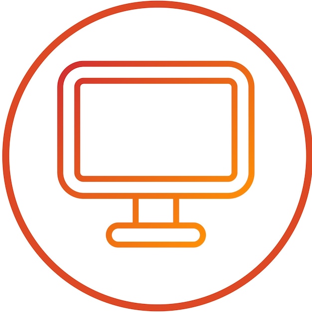 Icon stijl van de vectorontwerpmonitor