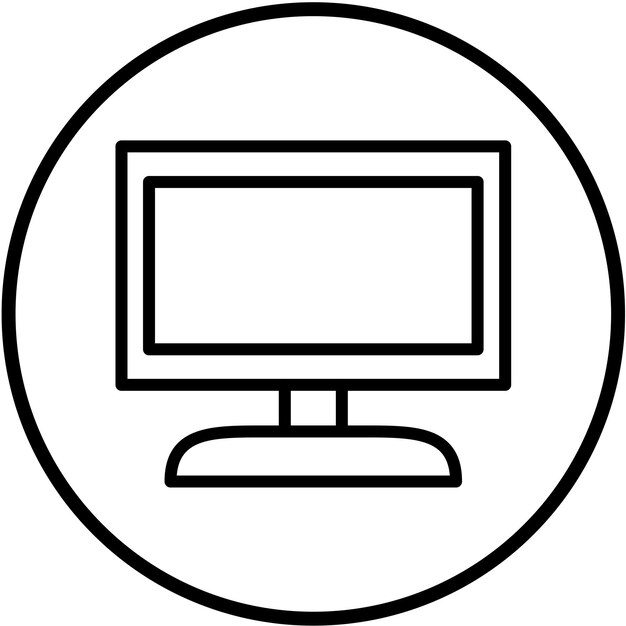 Icon stijl van de vectorontwerpmonitor