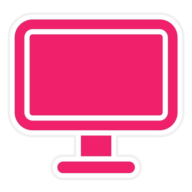 Icon stijl van de vectorontwerpmonitor