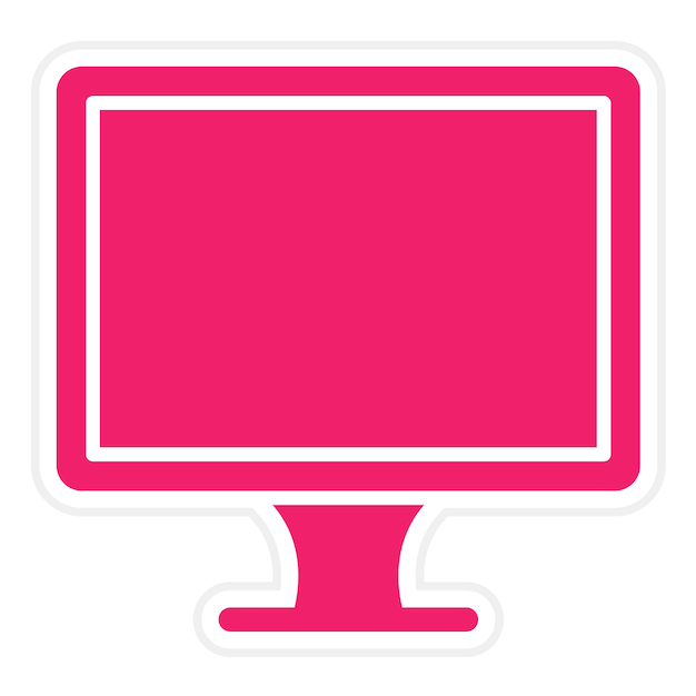 Icon stijl van de vectorontwerpmonitor
