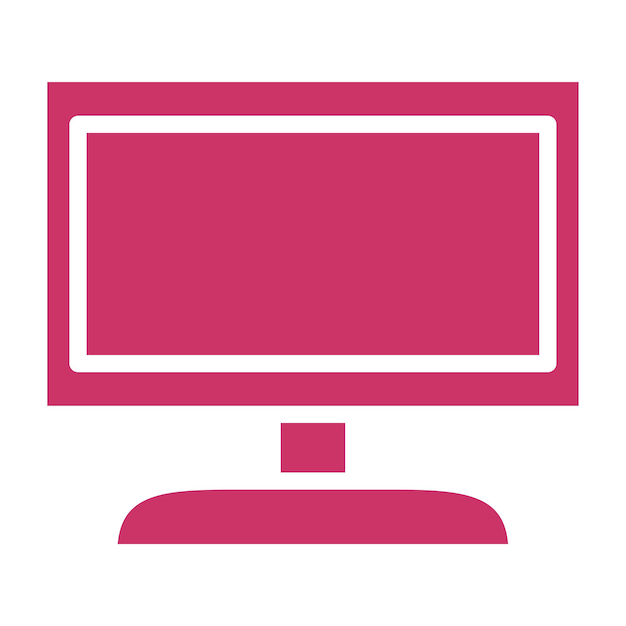 Icon stijl van de vectorontwerpmonitor