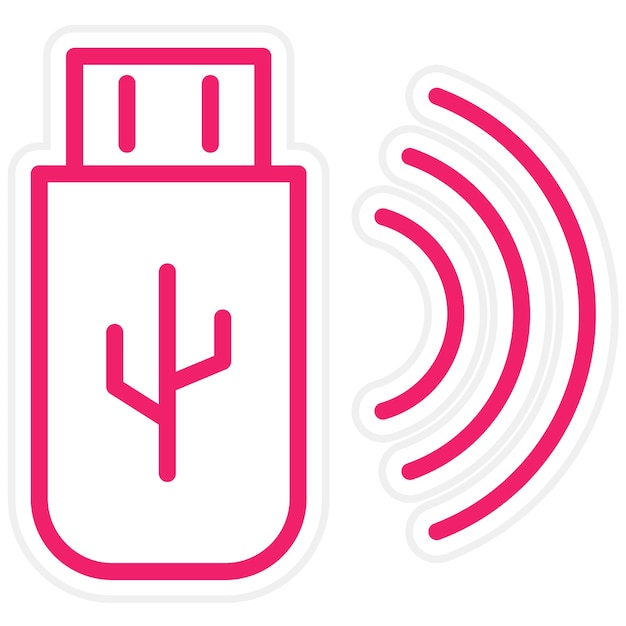 Icon stijl van de vectorontwerpnetwerkadapter