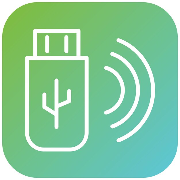 Icon stijl van de vectorontwerpnetwerkadapter