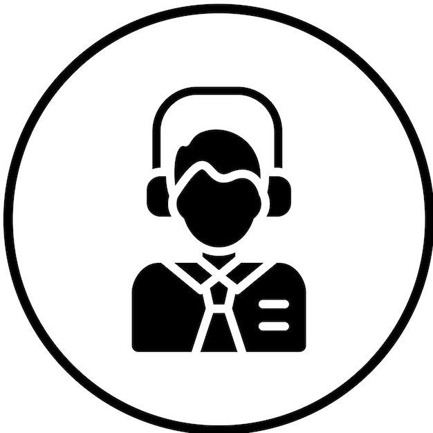 Icon stijl van de vectorontwerpoperator