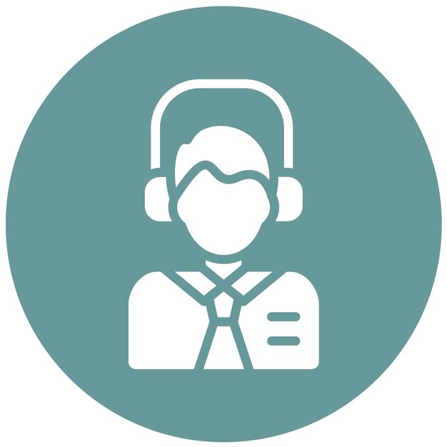 Icon stijl van de vectorontwerpoperator