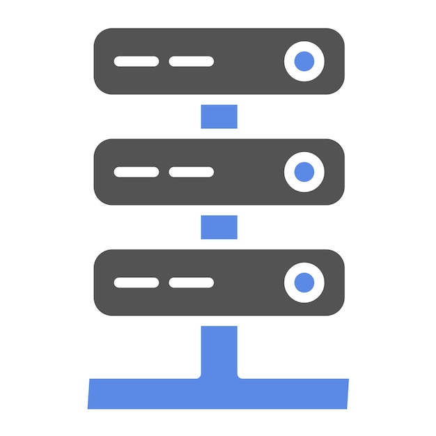 Icon stijl van de vectorontwerpserver