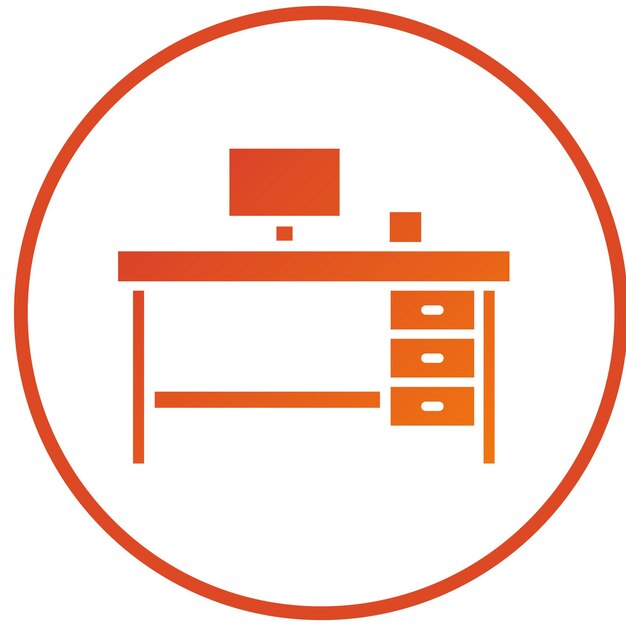 Icon stijl van de vectorontwerptafel