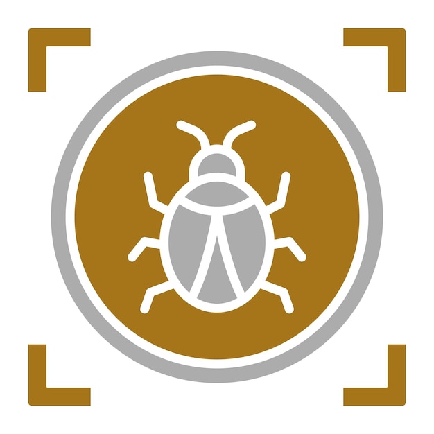 Icon stijl van de virusscan