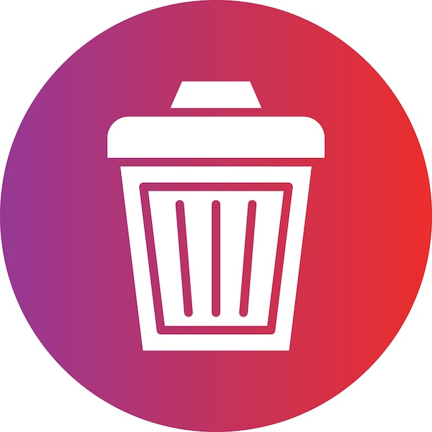 Icon stijl van de vuilnisbak