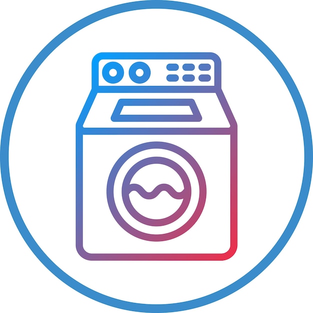 Icon stijl van de wasmachine