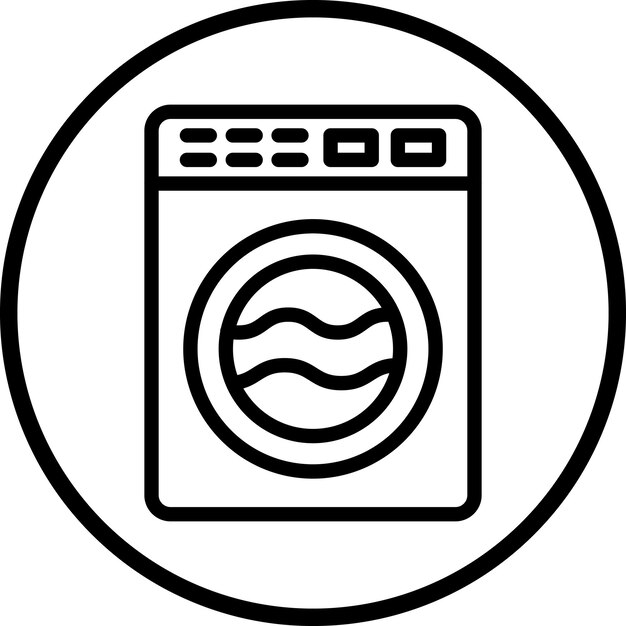 Icon stijl van de wasmachine