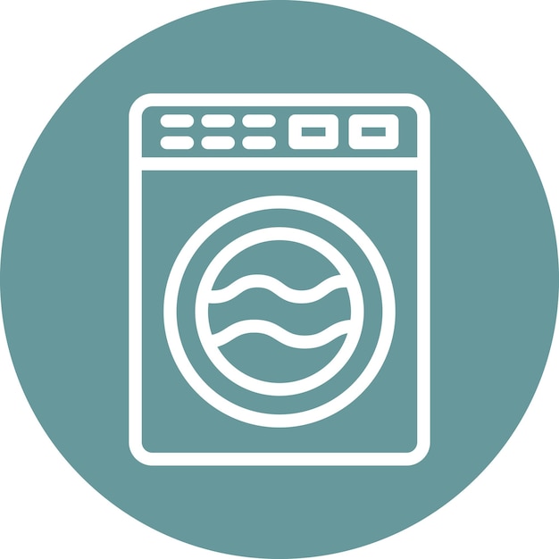 Icon stijl van de wasmachine