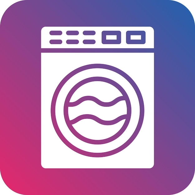 Icon stijl van de wasmachine