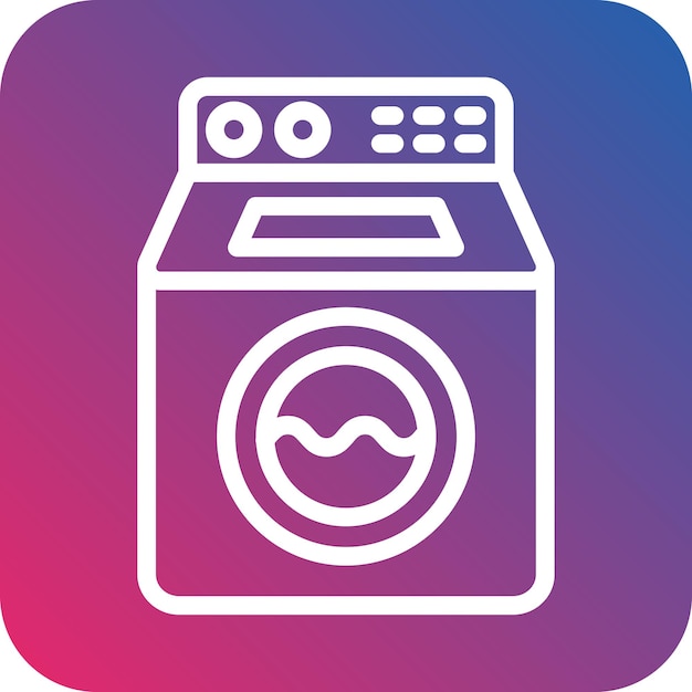 Icon stijl van de wasmachine