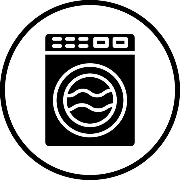 Icon stijl van de wasmachine