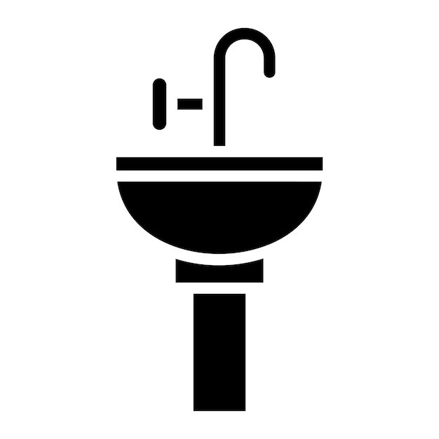 Icon stijl van de wastafel