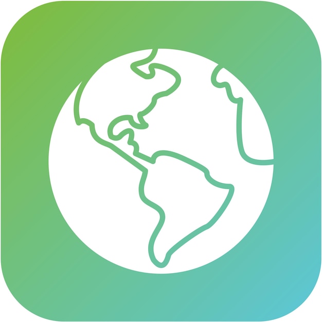 Icon stijl van de wereldbol