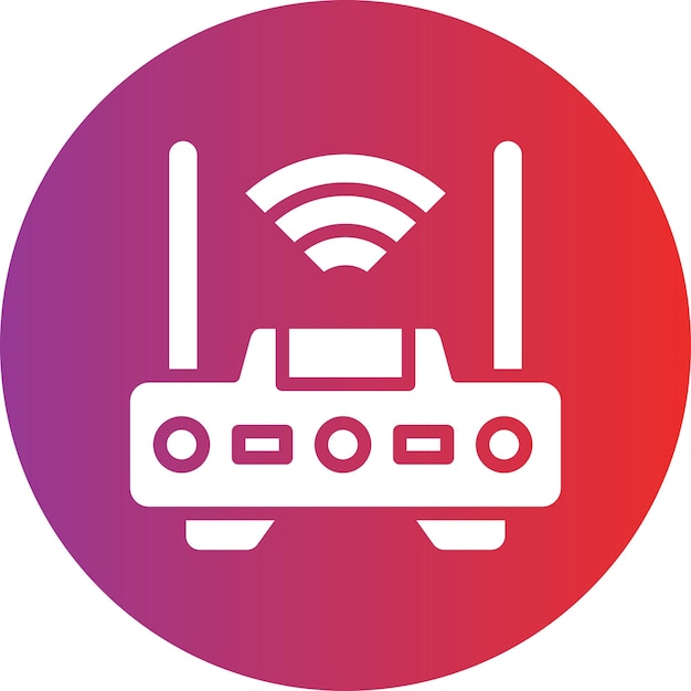 Icon stijl van de Wifi-router