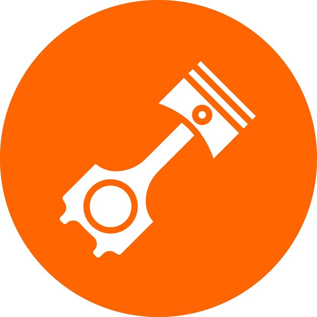 Icon stijl van de zuiger