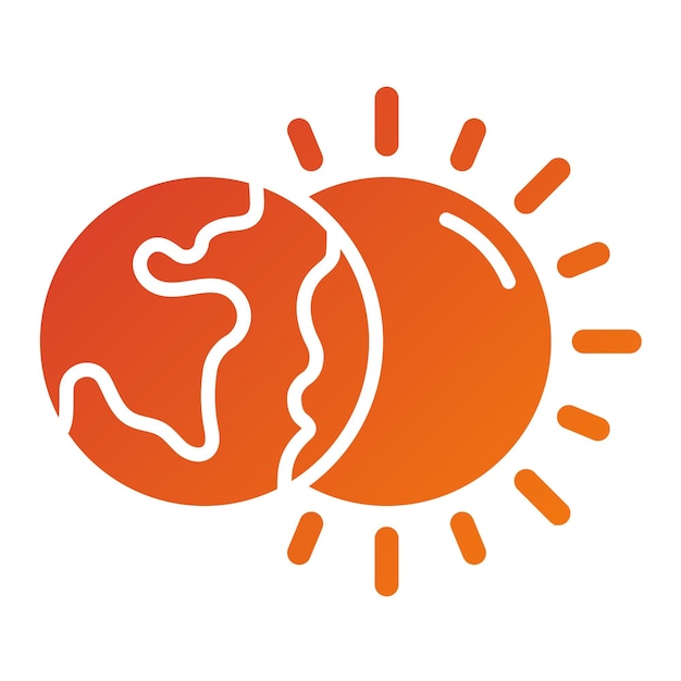 Icon stijl van een maansverduistering
