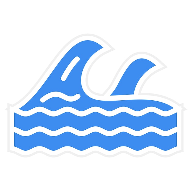 Icon stijl van golven