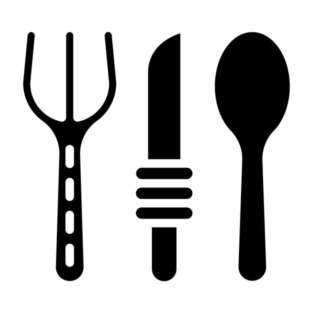 Icon stijl van het bestek