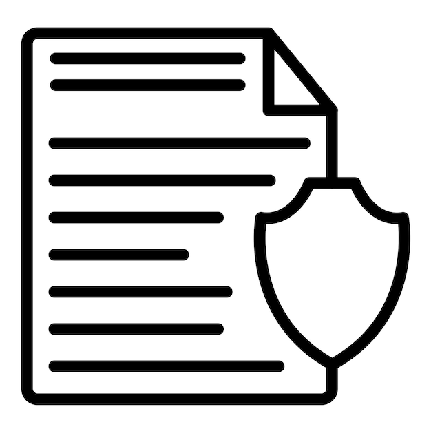Icon stijl van het beveiligingsbeleid van het vectorontwerp