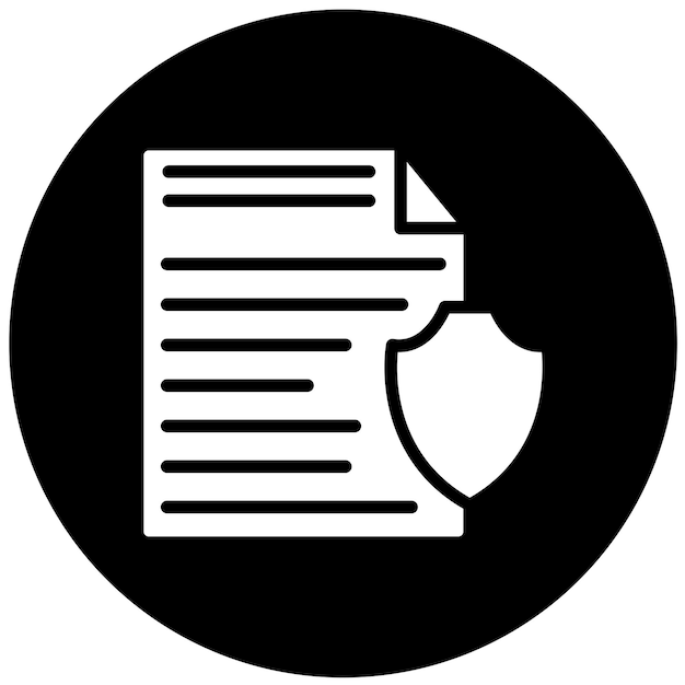 Icon stijl van het beveiligingsbeleid van het vectorontwerp
