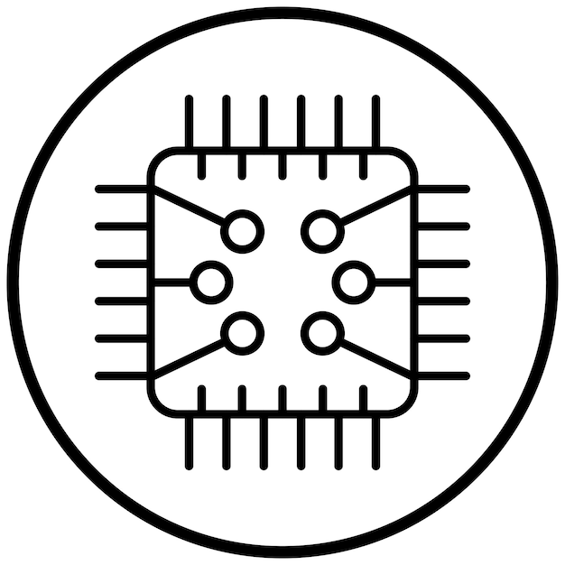 Vector icon stijl van het circuit