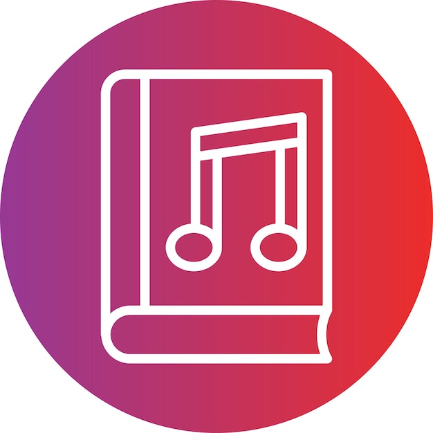 Vector icon stijl van het muziekboek